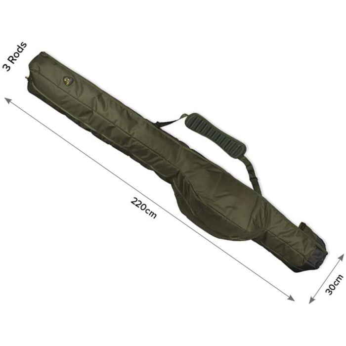 Carp Spirit Magnum Multi-Sleeves Rod Bag 13', 3 Rods + 3 Reels, 220x35cm