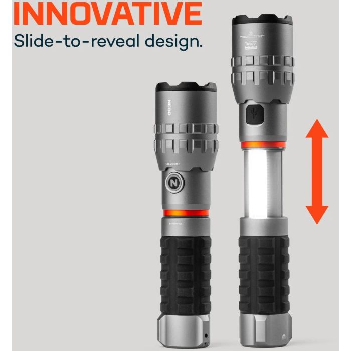 NEBO Slyde King 4K Rechargeable LED Torch, 4000 Lumens, Magnetic Base 3