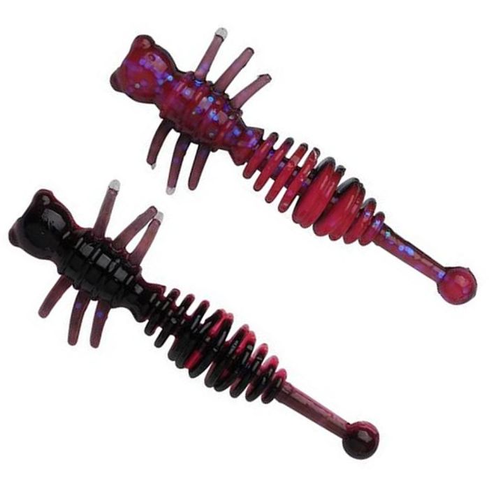 Larva Berkley PowerBait Power Larvae, Salmon Egg Red/Black, 4cm, 12buc/plic