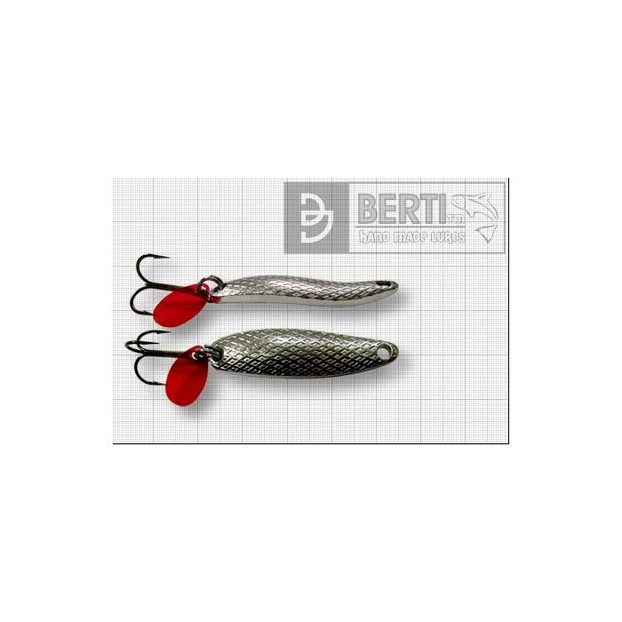 Oscillating Spoon Bertilure Taifun Micro, Square Pattern, Nickel Finish, 4cm, 5.5g