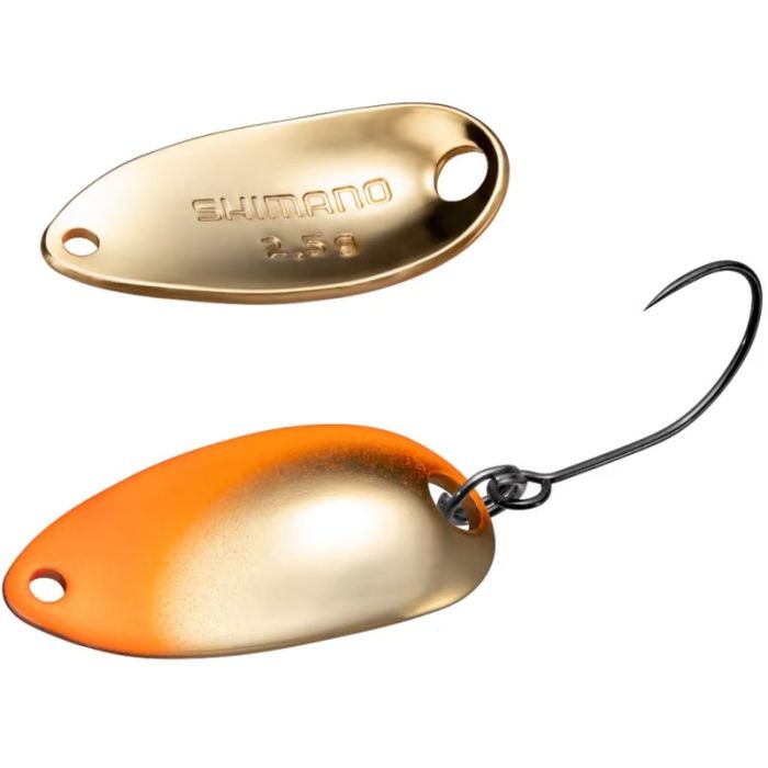 Shimano Cardiff Roll Swimmer Premium Plating Spoon, Orange Gold, 2.8cm, 2.5g