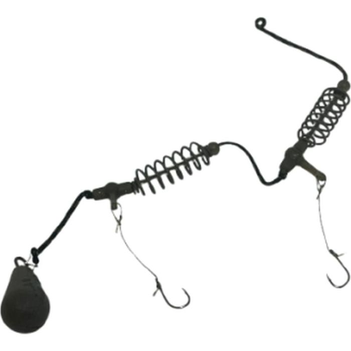Lazy Fish Super Carp-Crucian Rig with 2 Bait Springs, 2 Hooks No.8, 40g