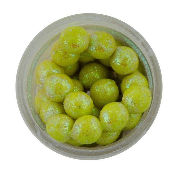 Berkley Sparkle Power Eggs Floating Magnum, Chartreuse with Scales, 40pcs/jar 2