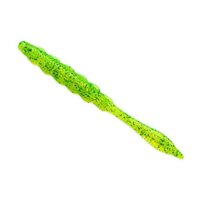 FishUp Scaly FAT 3.2" Worm Lure, Color 026 - Flo Chartreuse/Green, 8cm, 8pcs/pack
