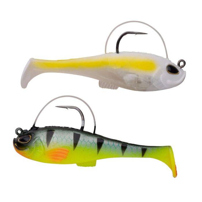 Berkley PowerBait Agent E Shad, HD Chartreuse Shad + Firetiger, 8cm, 14g, 2 pcs/blister