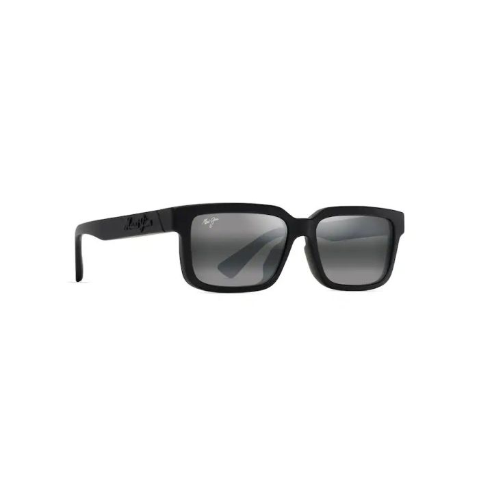 Polarized Sunglasses Maui Jim Hiapo Asian Fit, Neutral Grey, Matte Black