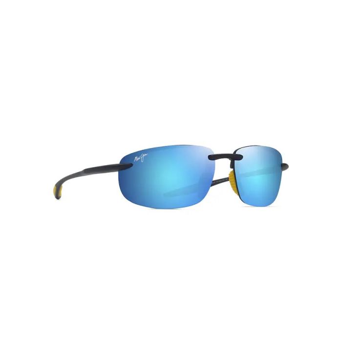 Polarized Sunglasses Maui Jim Ho'okipa Ultra, Blue Hawaii, Matte Solid Dark Blue with Yellow