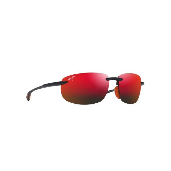 Polarized Sunglasses Maui Jim Ho'okipa Ultra, Hawaii Lava, Matte Solid Dark Blue with Orange