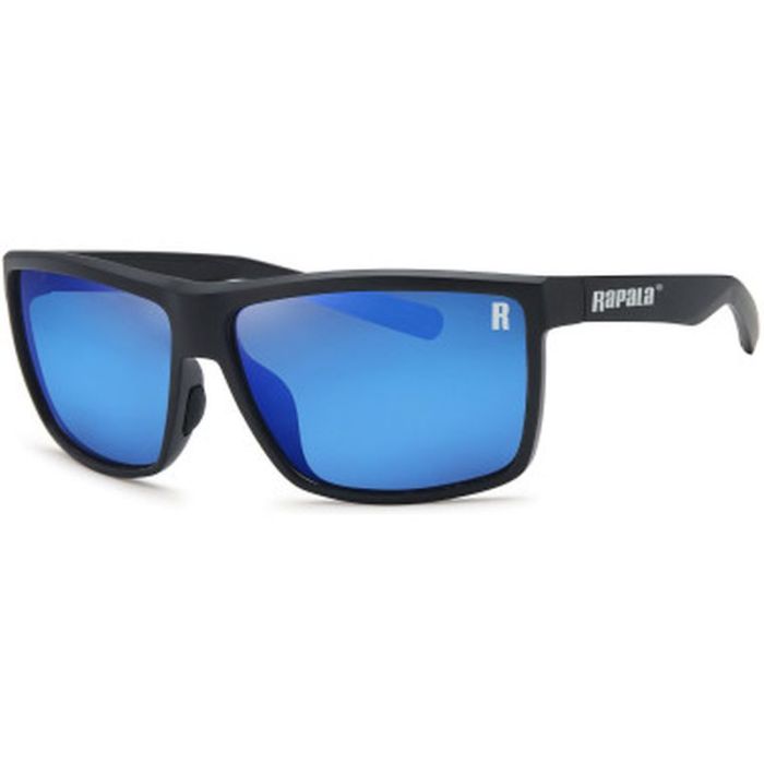 Polarized Sunglasses Rapala Sportsman's Rockfish, Matte Black Blue Mirror