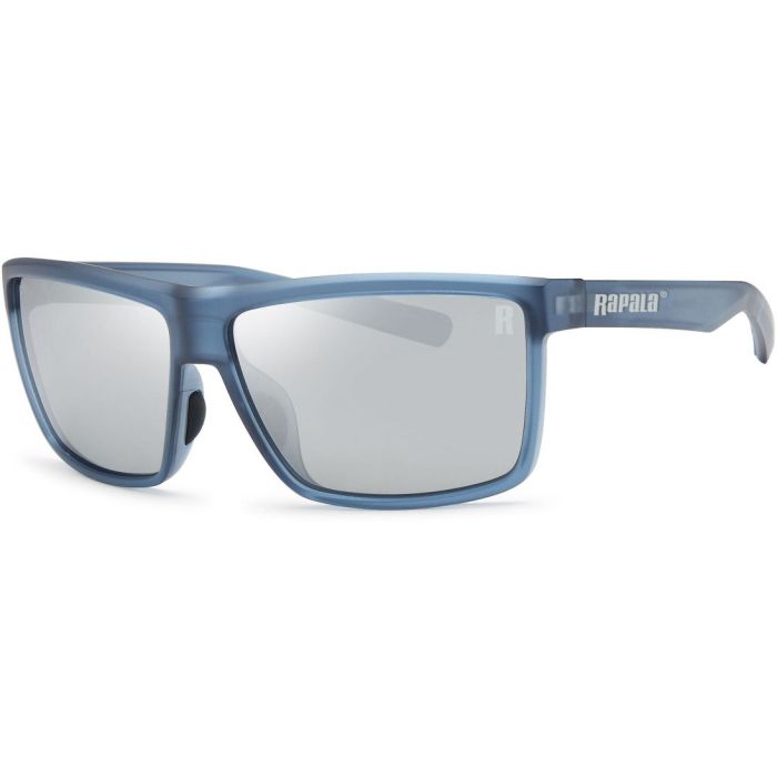 Rapala Sportsman's Rockfish Polarized Sunglasses, Matte Blue Crystal Grey Mirror