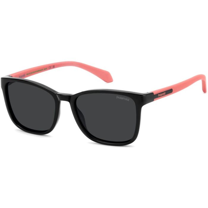 Polaroid PLD 8077/S 807 49 Sunglasses, Black, 49mm
