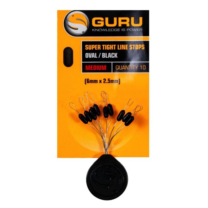 Opritoare Guru Super Tight Line Stops Oval, Black, 10buc/plic
 2