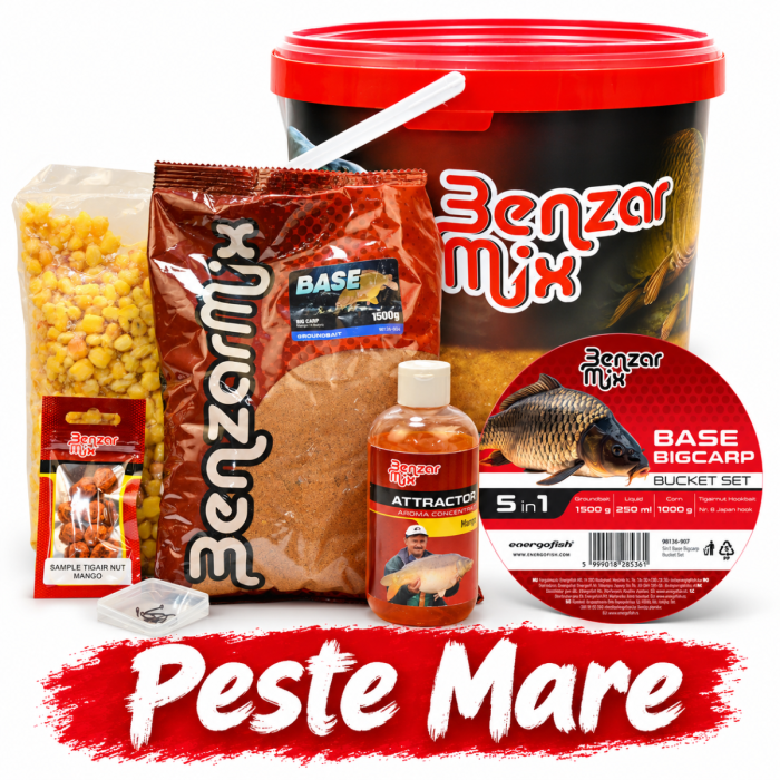 Benzar Mix Base Bucket Set + Groundbait + Additives + Baits, 5L 3