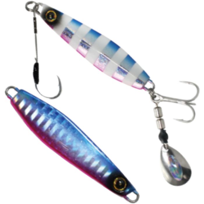 Pilker Hayabusa Jack Eye Makimaki Sagoshi SP, UV Blue Pink Zebra, 6.2cm, 30g