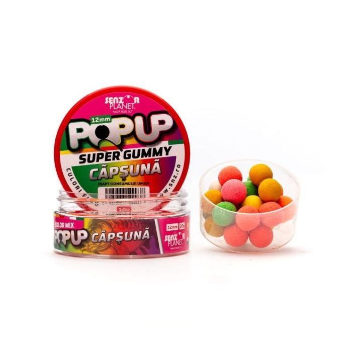 Pop-Up Senzor Planet Super Gummy Mixed Colors, 12mm, 30g 2