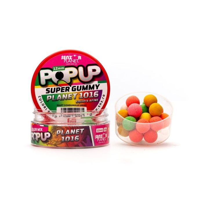 Pop-Up Senzor Planet Super Gummy Mixed Colors, 12mm, 30g 6