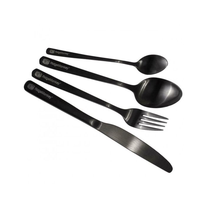 Set Tacamuri Camping RigdeMonkey DLX Cutlery Set, 4 Piese + Husa Neopren 2