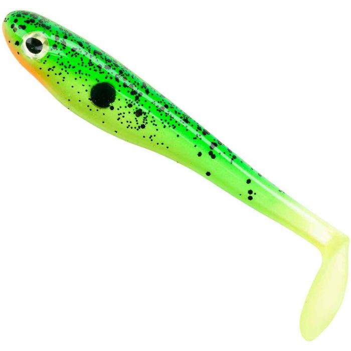 Shad Berkley PowerBait Hollow Belly, Hot Firetiger, 10cm, 4buc/plic