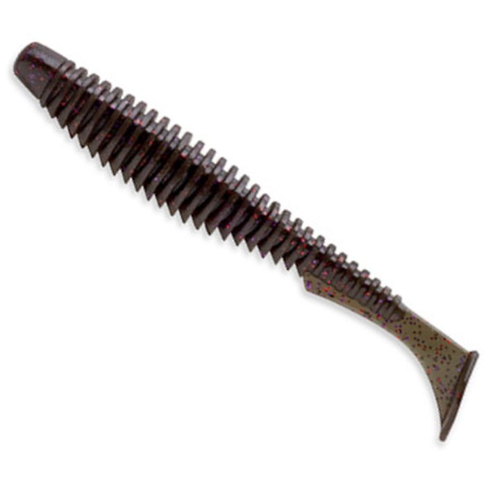 Shad FishUp U-Shad 3.5", Color 050 Green Pumpkin Brown/Red & Purple, 9cm, 8pcs/pack