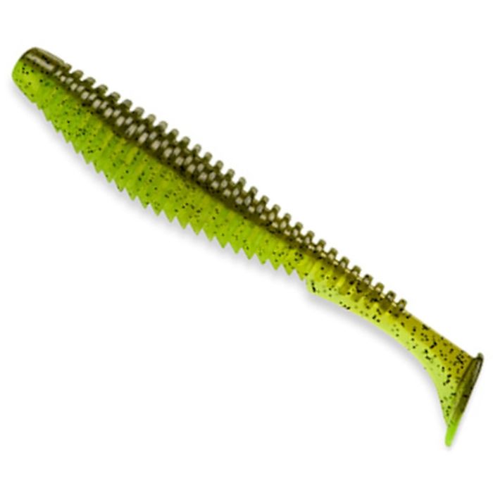 Shad FishUp U-Shad 4, Culoare 204 Green PumpkinChartreuse, 10cm, 8bucplic