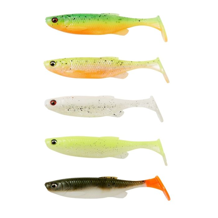 Shad Savage Gear Fat Minnow T-Tail, Darkwater Mix, 7.5cm, 5buc/plic