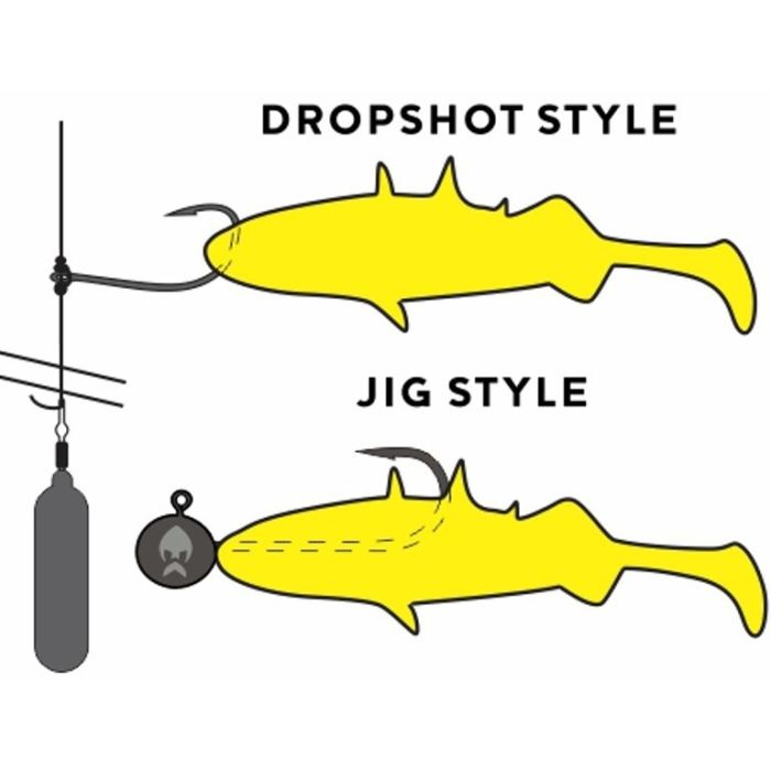 Shad Westin Stanley the Stickleback Shadtail, Culoare Green Tomato, 7.5cm, 4g, 6buc/plic 2