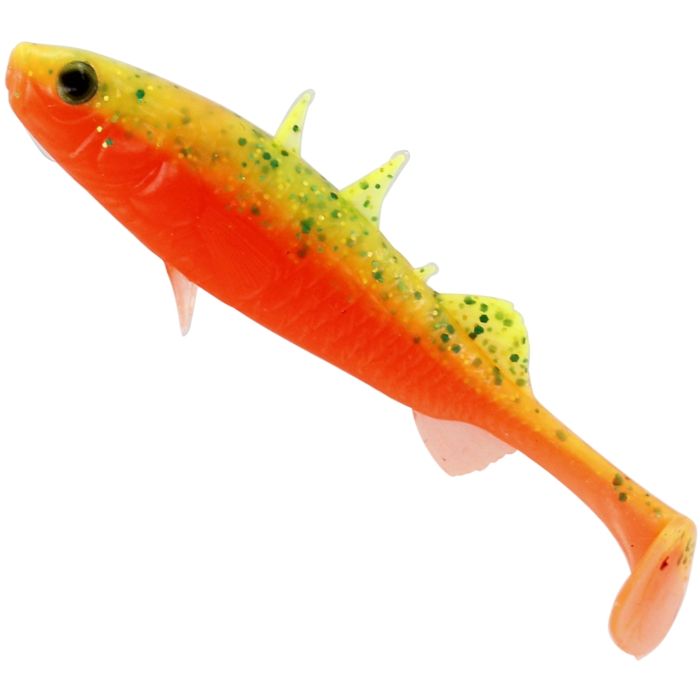 Shad Westin Stanley the Stickleback Shadtail, Culoare Green Tomato, 7.5cm, 4g, 6buc/plic