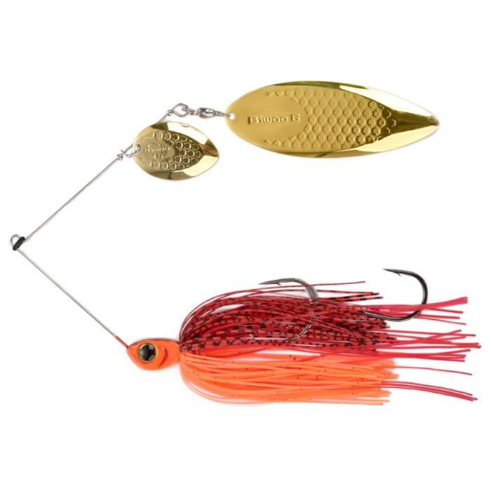 Spinnerbait Biwaa Dogon 3/4 oz, Red Tiger, Gold blade, 21g