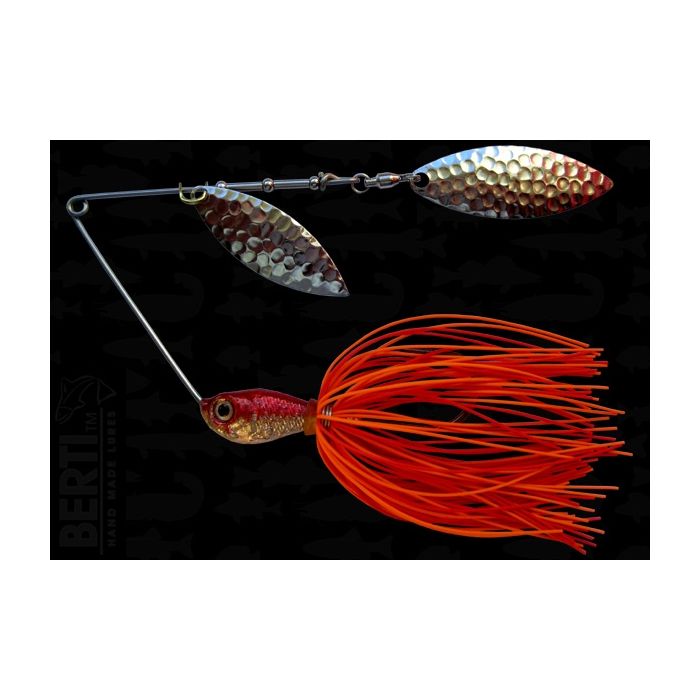 Spinnerbait with Skirt Berti Salcie Salcie, Orange/Red, 14g