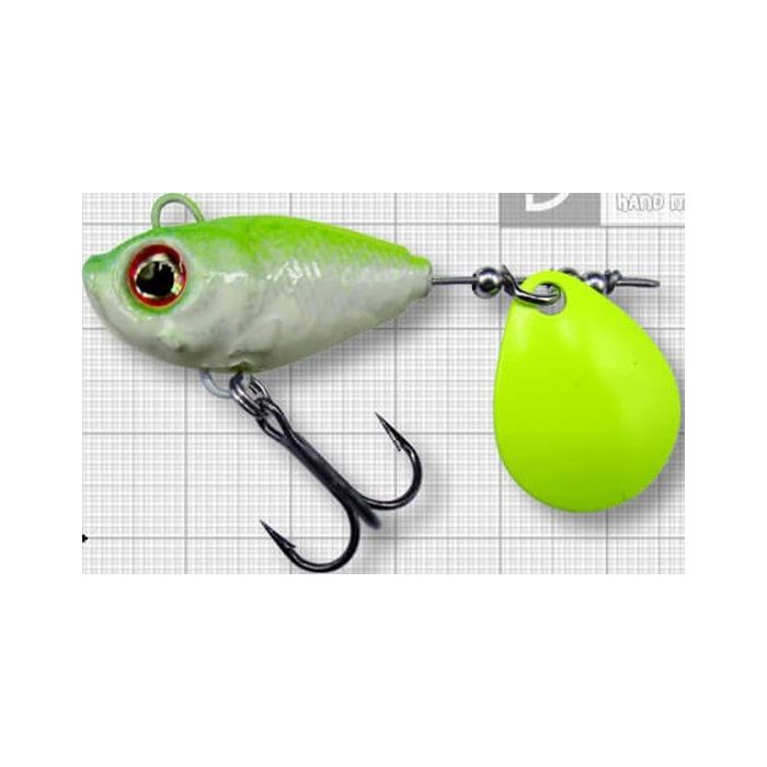 Spinnertail Berti Fish Helic Fluo, Colorado, Color White-Chartreuse, No.5, 21g