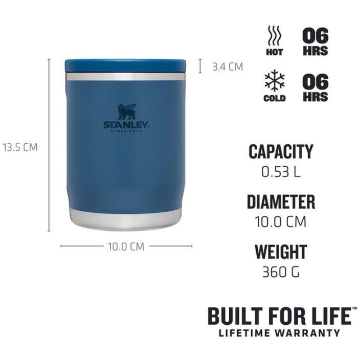 Stanley Adventure To-Go Food Jar Thermos, Abyss, 0.53L 2