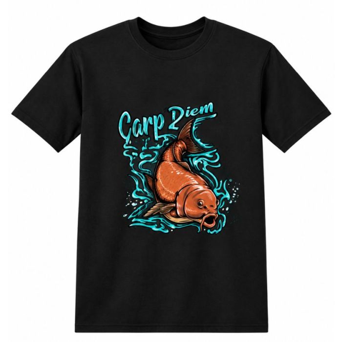 Tricou Okuma Carp Black, Negru