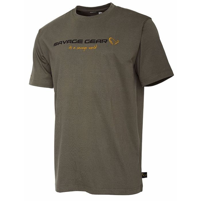 Tricou Savage Gear SG4 Logo T-Shirt, Loden Green