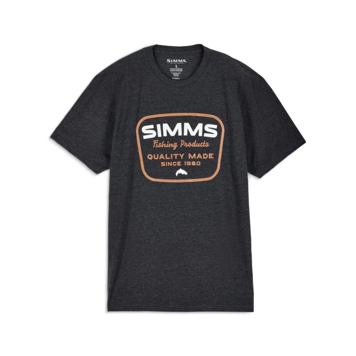 Tricou Simms Stamp Lock T-shirt, Charcoal Heather