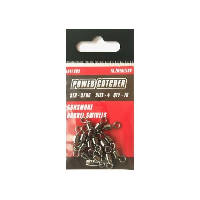 Vartej Spro Power Cather Barrel Swivel, Gunsmoke, 15buc/plic