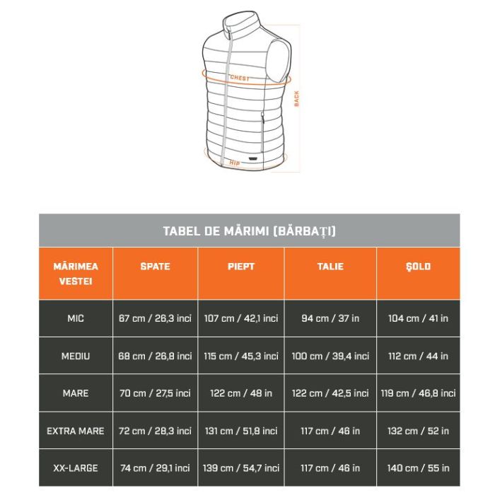 THAW Men's Rechargeable Heated Vest 11