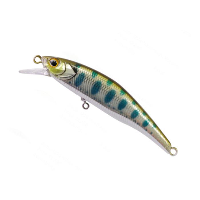 Jackall Tricoroll Ryushin 70HW Wobbler, Color Silver Yamame, 7cm, 9.2g