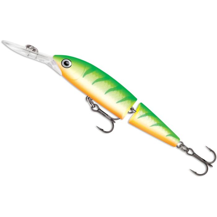 Rapala Jointed Deep Husky Jerk Lure, Green Tiger UV, 12cm, 14g