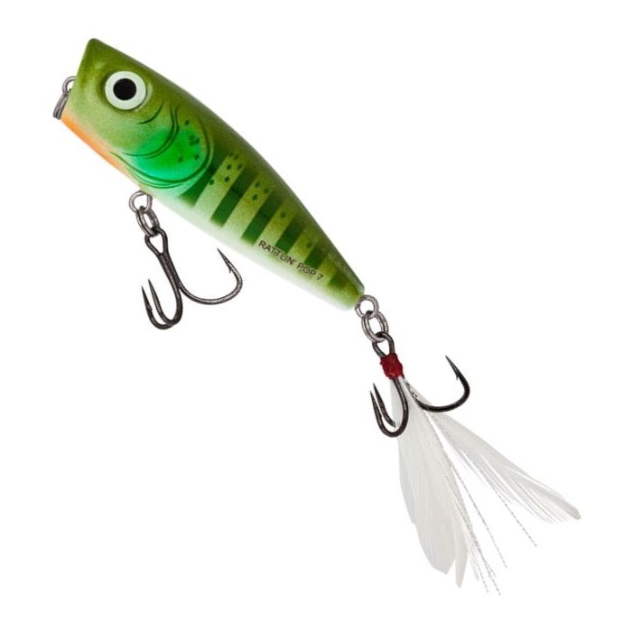 Vobler Salmo Rattlin' Popper Floating, Culoare Green Gill, 7cm, 12.5g