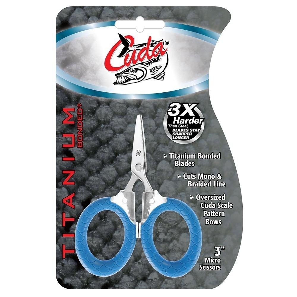 Cuda Titanium Nitride Micro Scissors | DraculaFishing.com